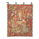 Medieval-style wall tapestry, courtly scene, 20th century
