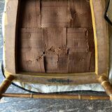 Chair in gilded wood and linen Napoleon III