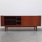 Danish teak sideboard with tambour doors, 1960s