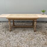 Table de ferme poncée rallonge jusqu'à 2,54m