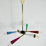 Arredoluce Sputnik brass chandelier 1950s