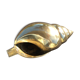 Shell brass ashtray