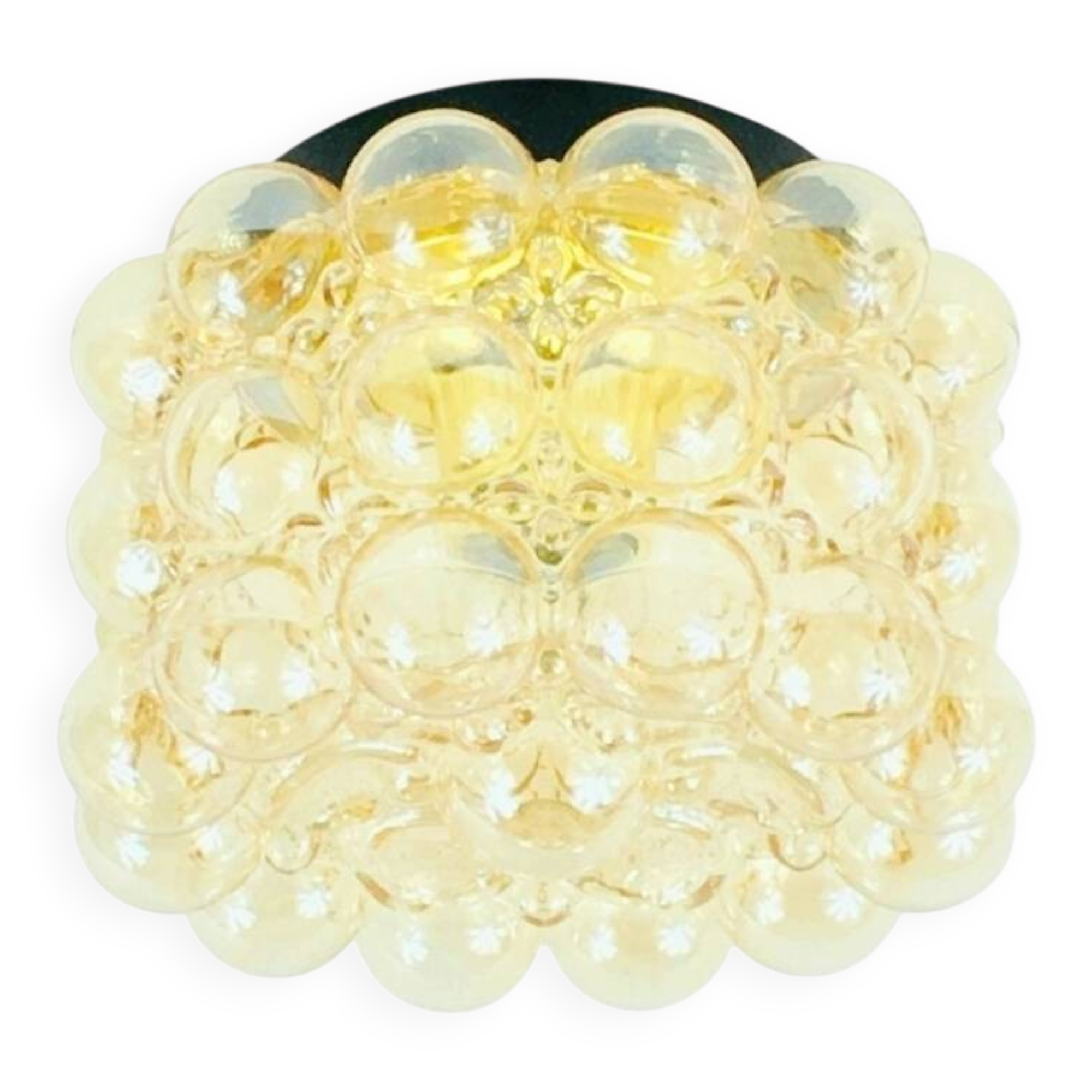Mid-Century Bubble Glass Ceiling Light by H. Tynell for Limburg, 1960s