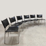 Vintage SE06 leather dining chairs Spectrum Martin Visser