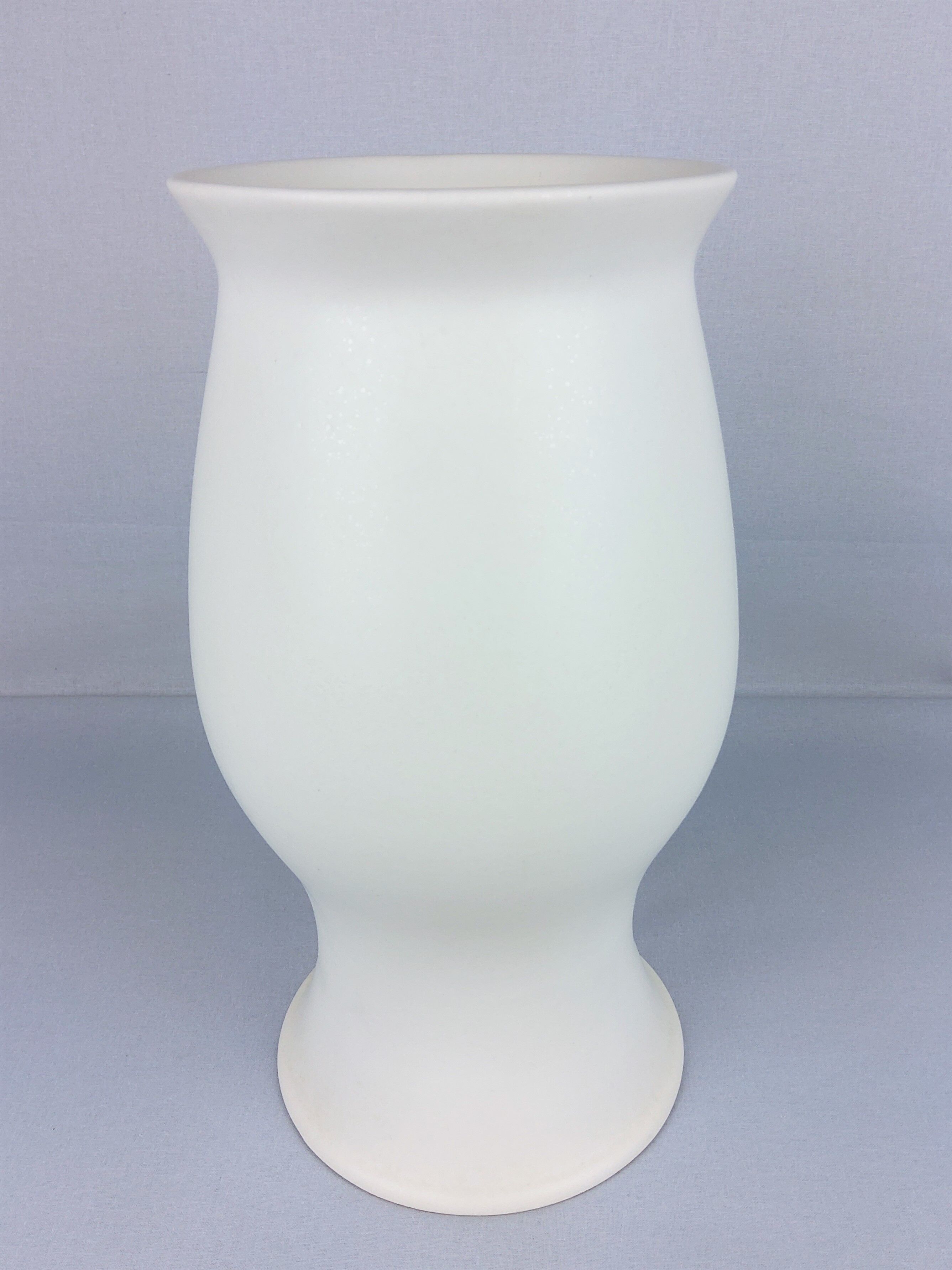 Vintage 1970 Franco Pozzi white ceramic vase