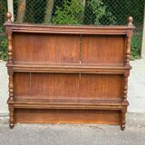 19th-century vintage oak bookshelf.