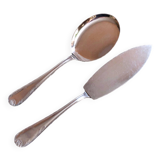 Set of two cutting shovels for cakes, tarts and sweets