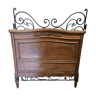 Old Louis XVI style oak headboard