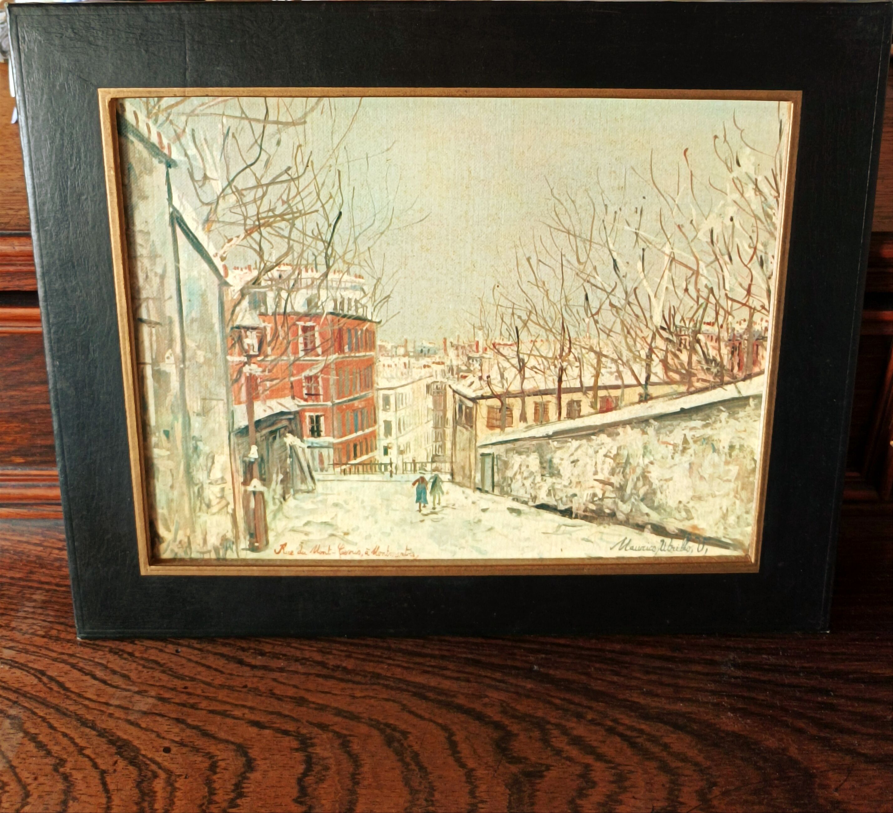 Tableau reproduction numérotée de M. Utrillo, Montmartre