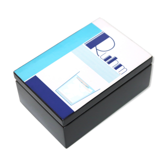 "Lacquered wooden cigarette box 'Ruhm', 1980s"