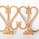 Portemanteau double en rotin