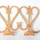 Double rattan coat rack