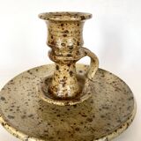 G.Tiffoche stoneware candlestick