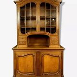 Louis XV style bookcase sideboard in blond oak circa 1880