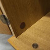 Armoire scandinave 3 portes en teck blond