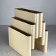 Porte-revues beige blanc cassé par Giotto Stoppino pour Kartell, Italie 1970