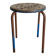 Tabouret industriel acier patiné vintage