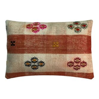 Housse de coussin vintage turque faite à la main, 30 x 50 cm