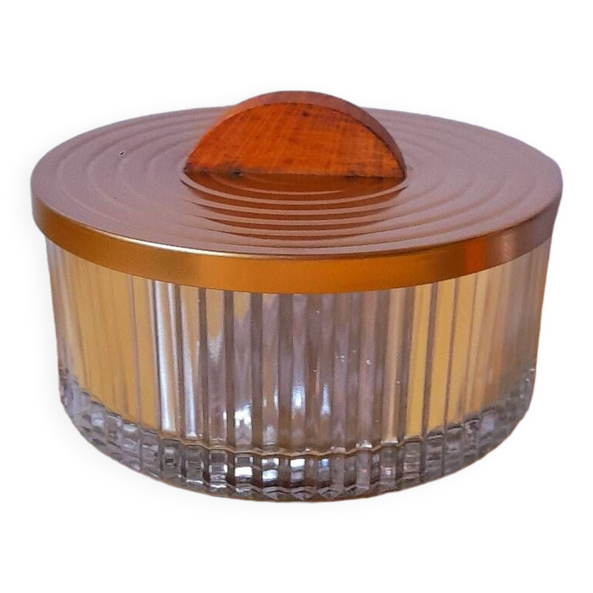Round art deco glass box 1930