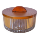 Round art deco glass box 1930