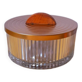 Boîte ronde en verre art déco 1930