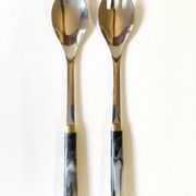 Couverts de service en inox et bakélite, Guy Degrenne