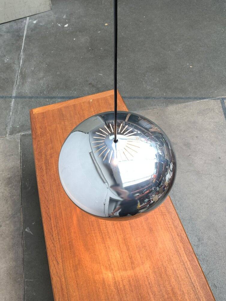 Mid-century Danish suspension light by Jo Hammerborg for Fog & Mørup, 1960s.