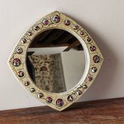 Miroir moderniste, J Capo Esmaltes, bois et émail