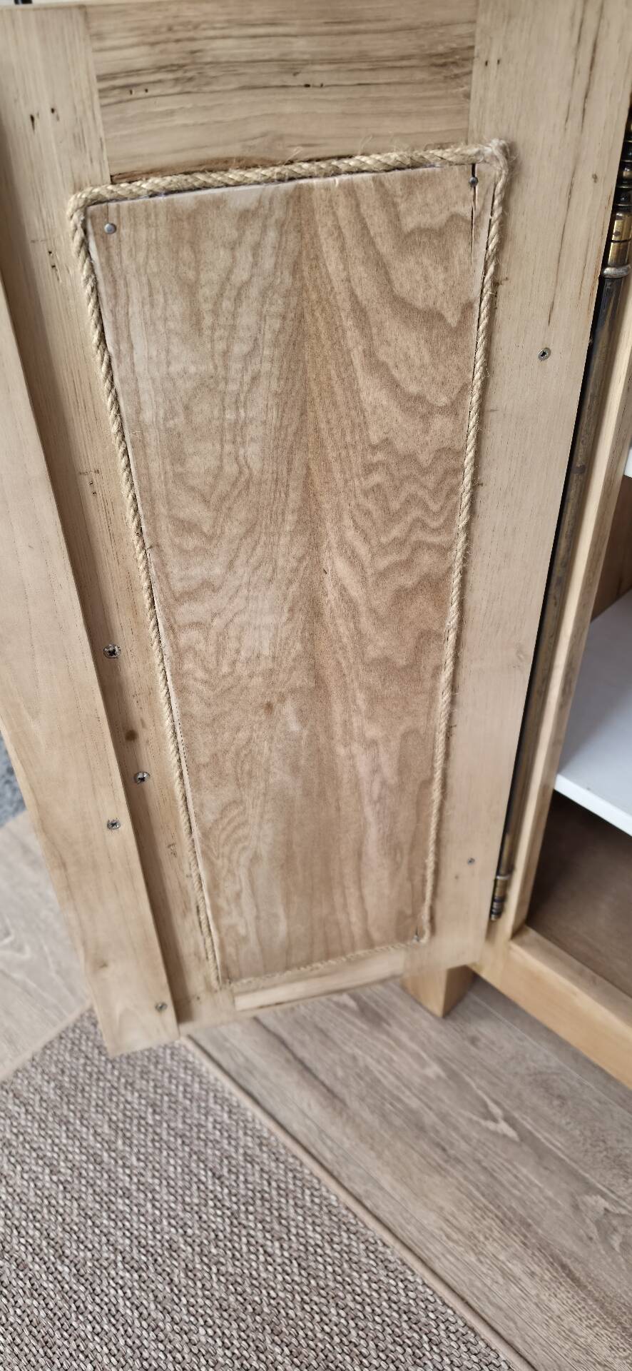 Old solid blond oak sideboard