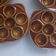 5 vintage glazed terracotta snail dishes