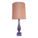 "Violet blue" lamp by Philippe Capelle, original lampshade, circa 1950