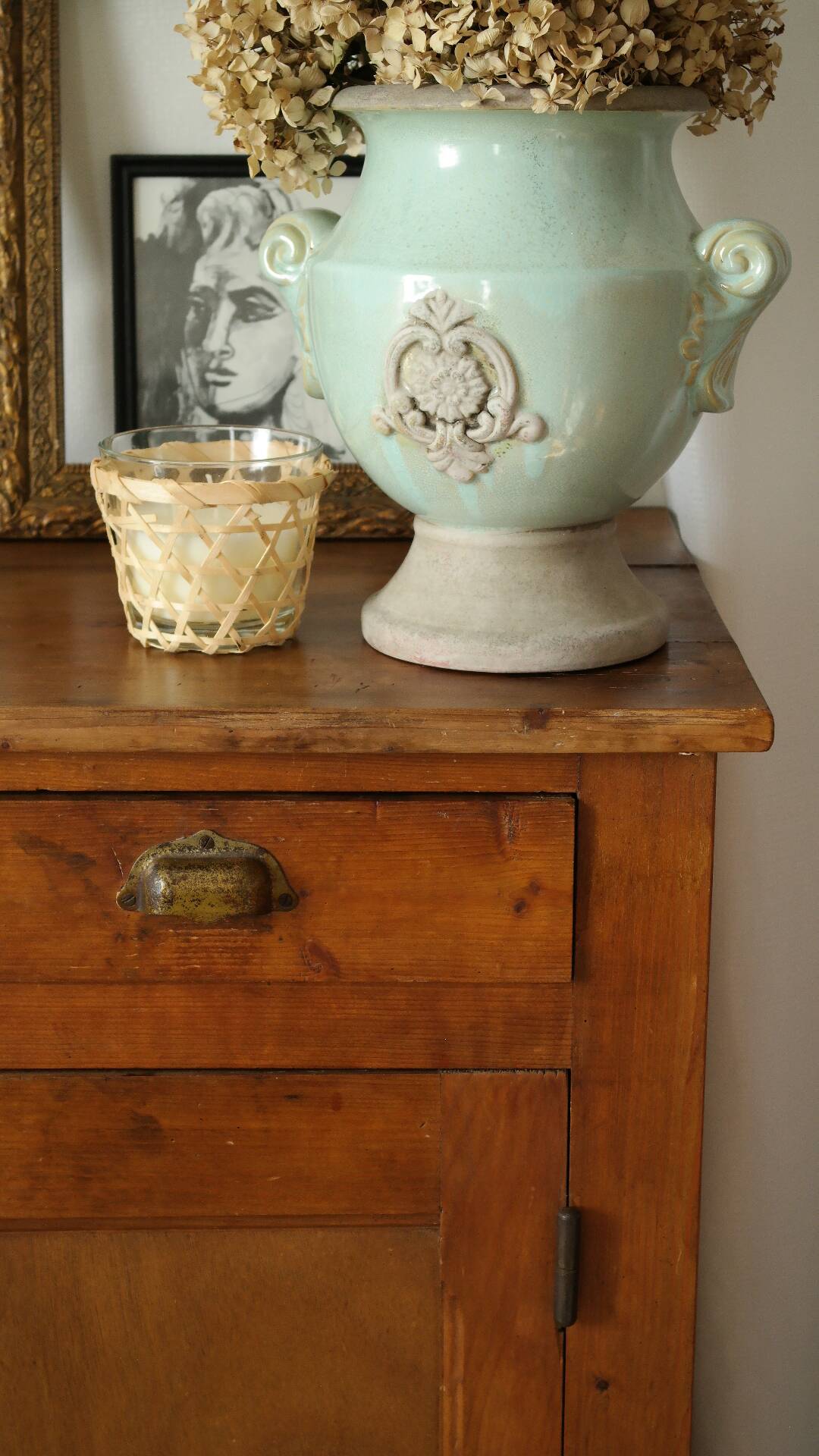 Parisian old waxed wood buffet