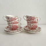 6 Johnson Brothers "Rose Chintz" English earthenware mugs