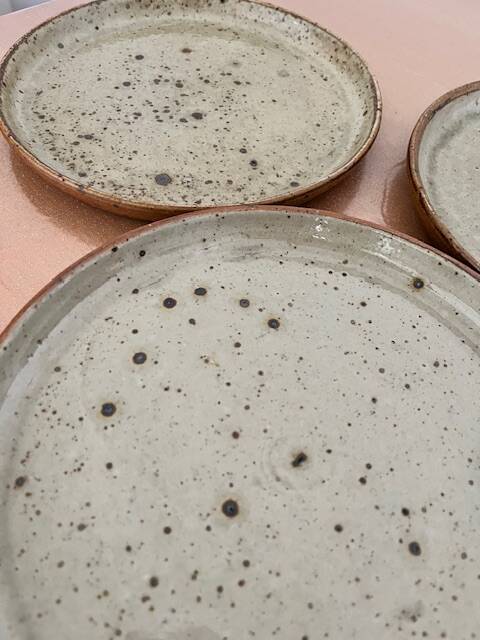 Set of 12 stoneware dinner plates