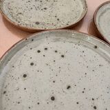 Lot de 12 assiettes plates en grès