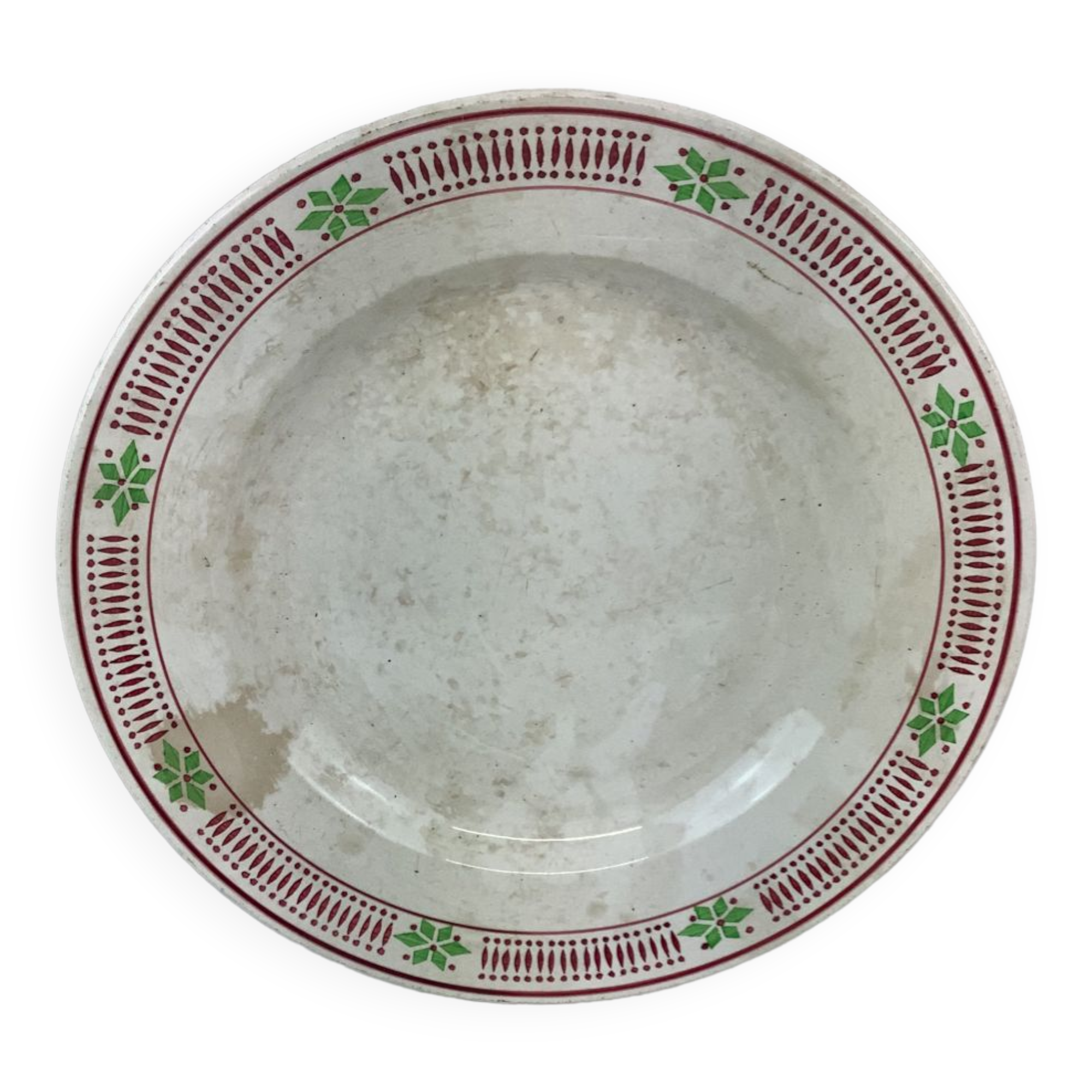 Old artisanal dish made in France Digoin