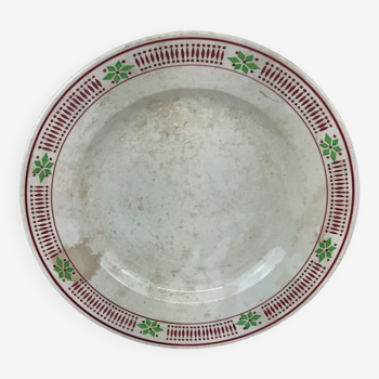 Old artisanal dish made in france digoin