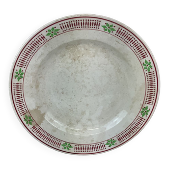 Old artisanal dish made in france digoin