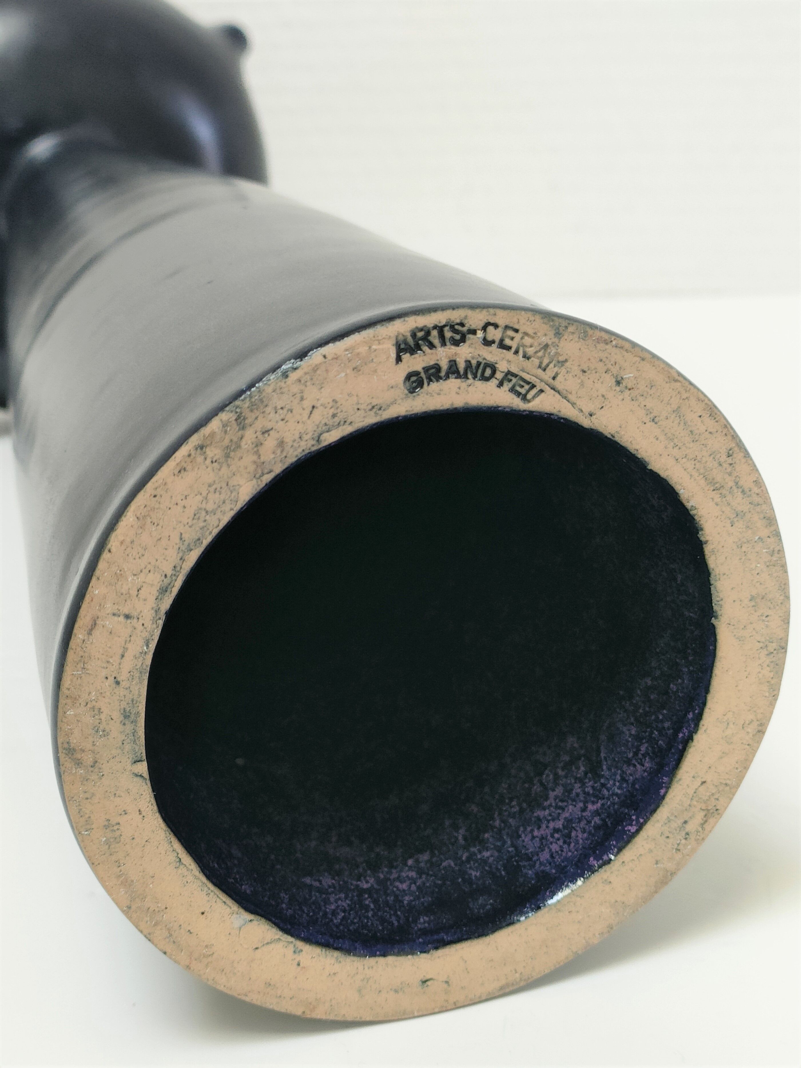 High candle holder pique ceramic candle design vintage arts ceram