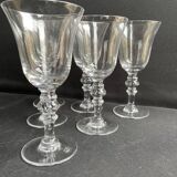 5 Wine Glasses – Stamped Blown Crystal