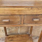 Ancienne console de lobby en teck birman
