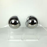 Pair of table lamps Space Age plexiglass sphere, 1960/70