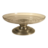 Art deco cup in glass and metal