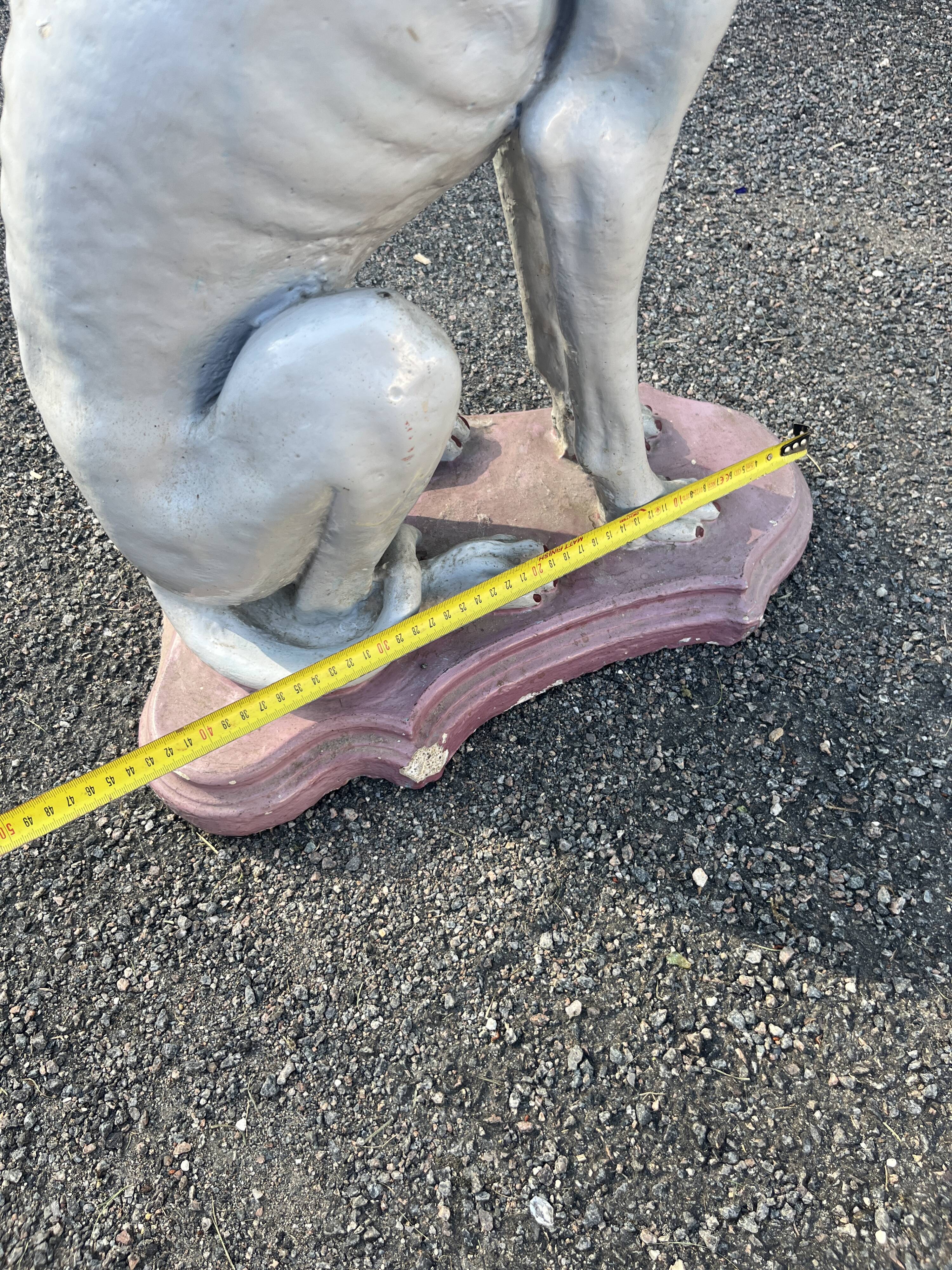 Large Sitting Greyhound Statue in Concrete / Cement - Garden Decoration or