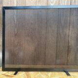 Fireplace Screen Antique Black Metal Perforated Grille Vintage