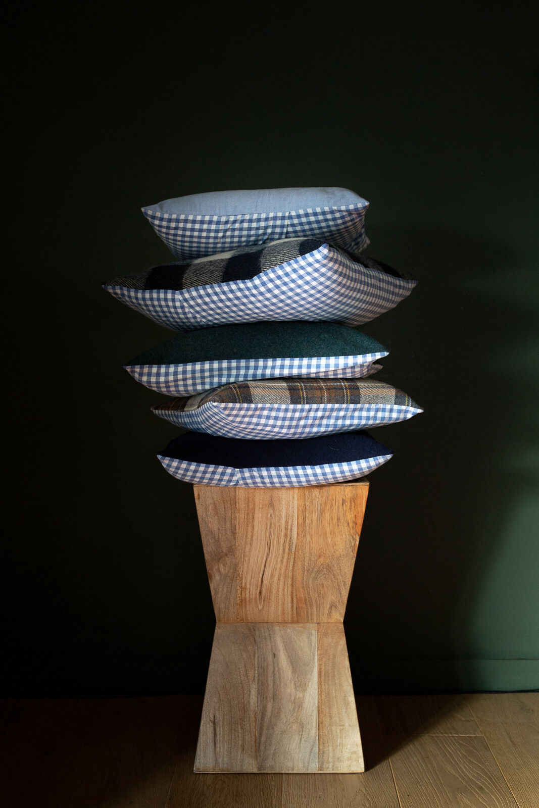 Wool checkered cushion cover 45x45cm