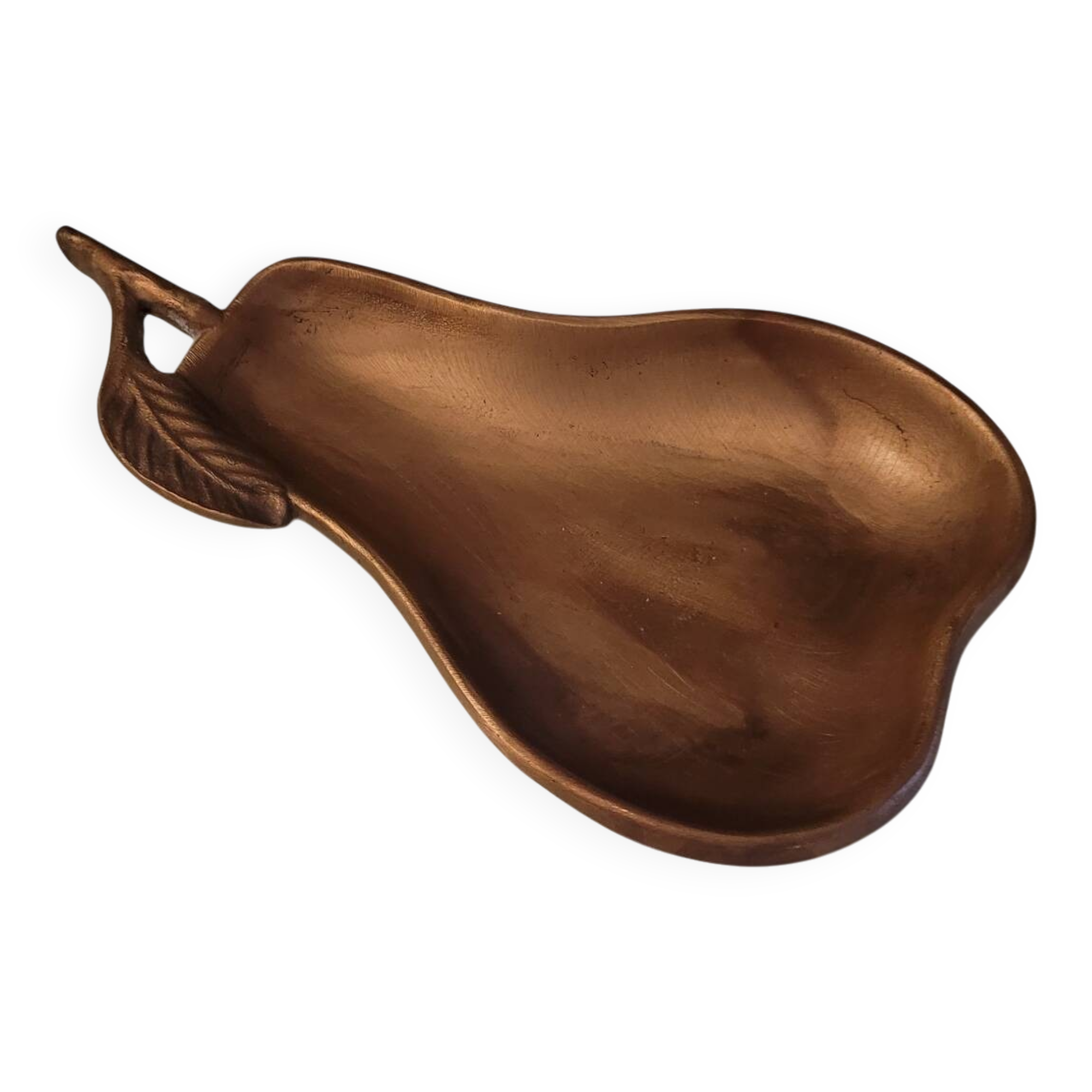 Brass-plated bronze pear-shaped pocket emptier – organic design – 1960s