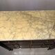 Commode with 3 drawers in Louis XVI style, marble and gilded bronze.