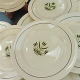 12 Terre de Fer Marmoz dessert plates