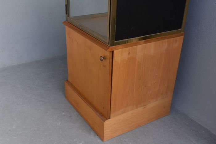 Brass and wood store window